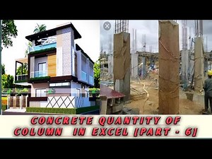 BOQ of G+1 Building [Part 6] : Concrete Quantity of Column in Excel ]|| (Civil Zone) ||