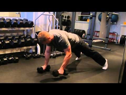 Plank Exercise: Dumbbell Row