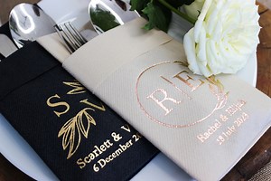 Personalized Paper Napkins: Fabric Textured Dinner Napkins - Etsy