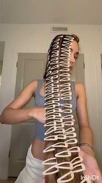 I’m STRAIGHTENING my Curly/wavy Hair with SNAP CLIPS!! 😱🤯 #hair #longhair #haircare #asmr