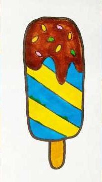 Day 21 Relaxing Popsicle Stick Ice cream Colouring ASMR #shorts #ASMRColoring #RelaxingColouring