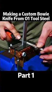 Making a Custom Bowie Knife From O1 Tools Steel | Part 1 . . . . #damascus #handmade #bladesmith