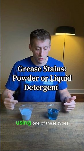 Grease Stains. Powder or Liquid Detergent? 🤔