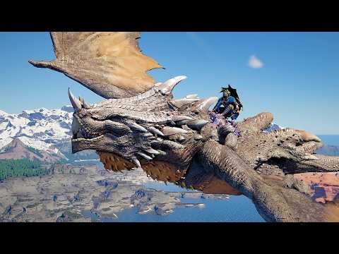 .Crimson Desert Dragon Gameplay - Landing on a Dragon and Flying