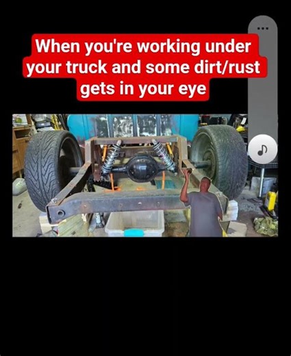 a lil dirt or rust in the eye #f100 #automobile #mechanic #projecttruck #fyp #lol