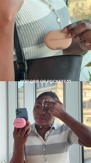 Pop Grip or Pocket? 👀 Two ways to carry your Powder Pops, one way to stay blurred 🤩 #PowderPops #popgrip #settingpowder #revolutionbeauty #beautytok