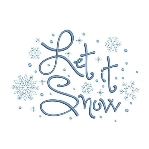 Let It Snow Winter Machine Embroidery Design Christmas Embroidery File Holiday Snow Quote for Embroidery Machines - Etsy