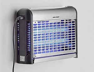 Lavex Zap N Trap Black Wall Sconce Insect Light Trap with 2 Glue Boards and 900 sq. ft. Coverage - 120V, 16W