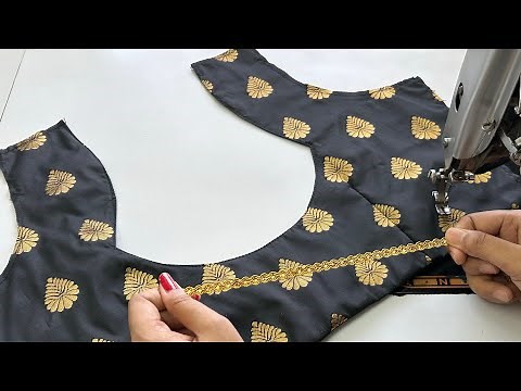 Simple And Easy Blouse Design | Blouse Back Designs | Cutting And Stitching Back Neck Blouse Design
