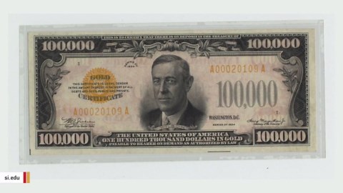 Here's what a $100,000 bill looks like