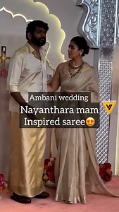 1.5M views · 10K reactions | Ambani wedding Nayanthara mam Inspired saree Saree + unstitched blouse Rs.@1099 Freeshipping Saree + Stitched blouse : Rs.@1249 Freeshipping Fabric : Banarasi tissue Saree length : 5.50 Blouse length : 1 meter ( app ) Stitched blouse size : S to XXXL Stitched blouse comes with collar and pot neck with front hooks as shown in pic瞧 Ordr Now on: www.belegendcollection.in Best quality guaranteed ♥️ | Be Legend collection | Facebook