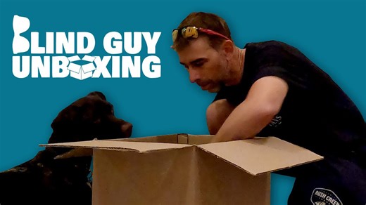 Blind guy unboxes bizarre gifts! Whistling toys, braille tees & fried chicken candy