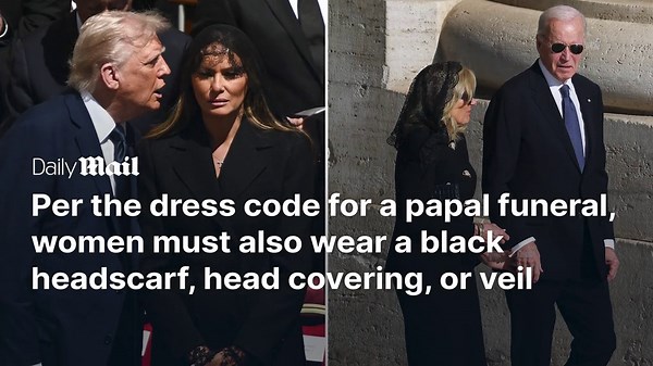 First Lady Brigitte Macron deviates from Pope's funeral dress code