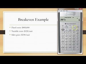 Breakeven calculation with BAII Plus
