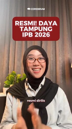 Daya tampung IPB 2026 sudah resmi dirilis! Ini rangkumannya! Simak sampai habis buat dapetin latihan soal UTBK gratis! Masuk kampus impian bukan lagi mimpi! Wujudkan lewat persiapan efektif dan efisien di aplikasi Cerebrum. Aplikasi Tryout nomor 1 untuk persiapan TKA, SNBT, ujian mandiri 🤩 Download aplikasi Cerebrum di Playstore/Appstore sekarang juga! Banggakan orangtua, raih masa depan cerah! ✔️ #DayatampungIPB2026 #DayatampungSNBP #IPB | Cerebrum.id