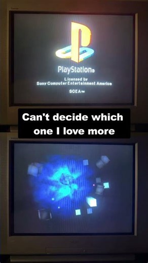 PlayStation 1 vs PlayStation 2 startup screen #retrogaming #videogamecollecting #ps1 #ps2