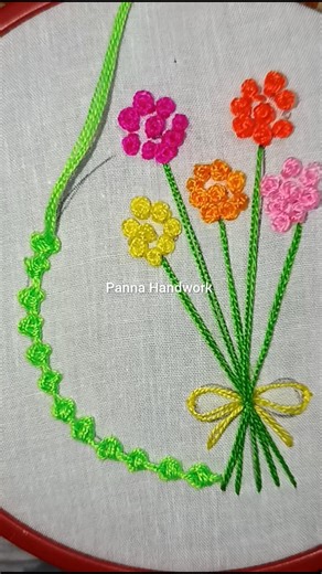 beautiful flower embroidery #handembroidery #embroidery #youtubeshorts #viral