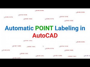 Automatic point labeling in AutoCAD