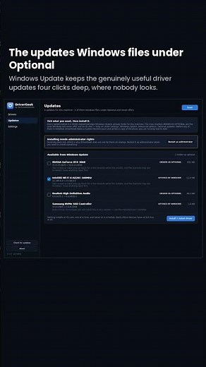 Windows Hides These Driver Updates. DriverGeek Doesn't