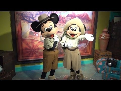 New Adventurers Outpost Meet & Greet, Disney's Animal Kingdom w/ Mickey & Minnie, Hidden Mickey!