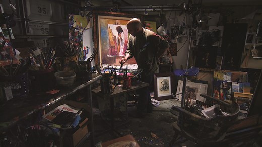 Marko Mavrovich describes his studio as "organized chaos," but, from out of that disorder, he's able to create deeply tranquil paintings inspired by his love of the sea. Join us for a look inside Marko's workspace and see how his stirring colors make their way onto his canvases: https://bit.ly/2kPEaDV | Park West Gallery