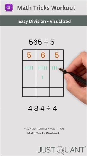 Visual Division - Division Tricks - Easy Math Tricks - Quick Math Tricks - Fun Math #mathstricks