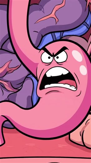 Your stomach when you swallow a very hot and spicy food #funny #animation #shorts