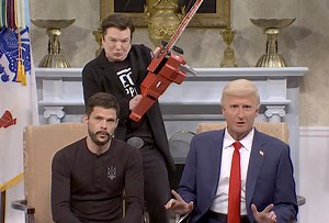 SNL Video: Mike Myers' Chainsaw-Wielding Elon Musk Interrupts Trump's Meeting With Zelenskyy - TVLine