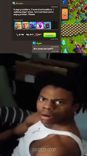 These requests are getting out of hands now 💀😂 | KronixPlayss #clashofclans #shorts