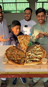 8M views · 10K reactions | Funny Flip And Eat Largest Monster Pizza Challenge | Waqas Khalil | Facebook