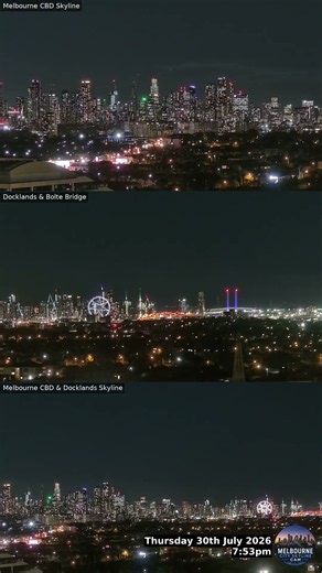 Melbourne City Skyline Cam - Daily Timelapse - Thursday 30th of July 2026 #Shorts