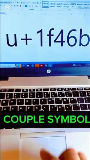 COUPLE SYMBOL IN MS WORD
