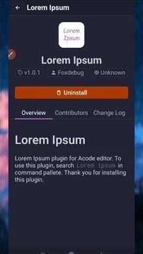وداعاً للبحث عن نصوص تجريبية! ✍️ | إضافة Lorem Ipsum في Acode App
