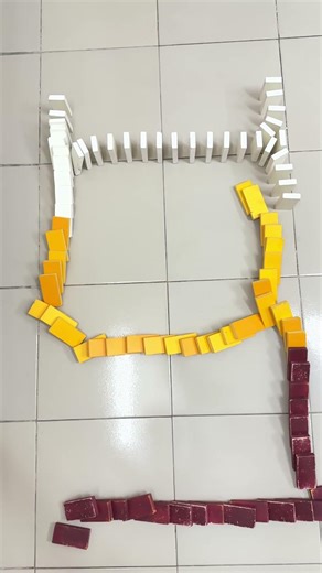 A Perfectly Aligned Domino Run That Flows Like a Dream 😍🔥 #Shorts #usashorts