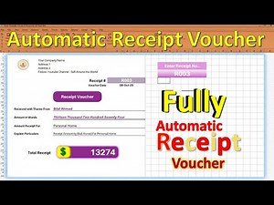 Fully automatic Receipt Voucher in Excel |Master Automated Receipt Vouchers with Macros
