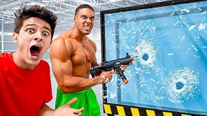 Bulletproof Glass Vs World's Strongest Man! | Brent Rivera
