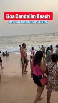 Goa Beach Full Crowd 😱 | Candolim Beach Current Situation | Goa Vlog | Goa Trip | Vacation #goa
