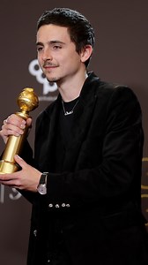 Best Male Actor Winner Timotheé Chalamet wears a custom velvet, three-piece Chrome Hearts suit paired with black Timberland boots for the 83rd Annual Golden Globe Awards #GoldenGlobes #RedCarpet #TimotheéChalamet #ChromeHearts | Fashion Week