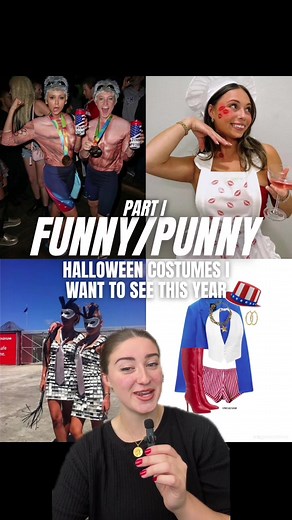 FUNNY/PUNNY Halloween costumes I want to see this year!! (00:07) 50 Shades of Gray (00:302) American Dream (00:530) Beer Olympics (01:12) Buck Stop (01:23) Candy Rapper (01:50) Ceiling Fan (02:05) Cereal Killer (02:16) Chef’s Kiss 🔗 Halloween Costumes LINKED IN MY AMAZON STOREFRONT, link in bio!! 💌 COMMENT “COSTUMES” FOR MY GOOGLE SHEETS LINK WITH 600 COSTUME IDEAS for men, women, singles, couples, duos, and groups!! #halloweencostume #costumeideas #groupcostume #couplecostumes #funnycostumes
