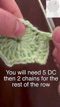 How to make Hexagon shape with crochet #crochet #beginnersstitch