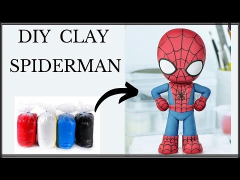 Handmade Clay Spider man || DIY Air dry clay Spiderman