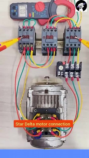 star Delta motor connection wiring #fouryou #electricalshock #foryoupage #electricalwork #electricaltips #electricalwiring #viralvideo