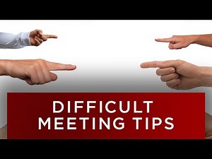 Facilitating Effective Business Meetings: Dealing with Difficult Meeting Participants