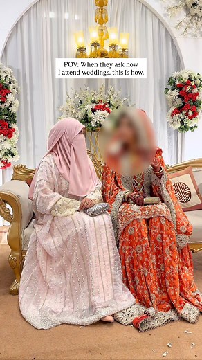 This is my way of being elegant at weddings. Custom-made dress by @kiranismail_abayacollection #niqab #hijab #abaya #weddings #weddingday #modesty #niqabi #islam #muslimah | kiran_ismail_