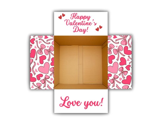 Happy Valentine's Day Care Package Stickers | Labels for Valentine College, Military Gift Box - Etsy