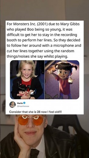 For Monsters Inc. (2001) due to Mary Gibbs who played Boo being so young, it was difficult to get