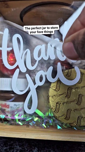 2K views · 15 reactions | Gift ideas in containers 﫶 These clear acrylic bamboo jars are just perfect for thoughtful gifting from chocolates, biscuits, teas, or self-care goodies  #giftideas #giftinspo #ChristmasGifts #giftbaskets #birthdaygift #asmr #prettystorage | the_littlethingshome | Facebook