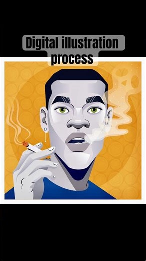 ‘Smoking’ Vector illustration process using Adobe Illustrator. #illustration #art #shorts