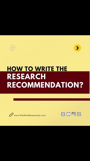 𝐇𝐎𝐖 𝐓𝐎 𝐖𝐑𝐈𝐓𝐄 𝐓𝐇𝐄 𝐑𝐄𝐂𝐎𝐌𝐌𝐄𝐍𝐃𝐀𝐓𝐈𝐎𝐍 𝐒𝐄𝐂𝐓𝐈𝐎𝐍? #TheWiseResearcher #qualitative #quantitative #action #capstone #thesis #research #researchtips