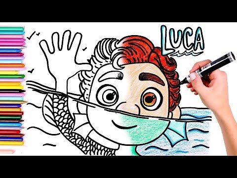 Dibuja y Colorea a LUCA 🧜🏼🌊 Disney para colorear
